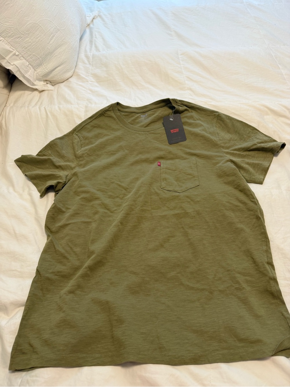 Levi's Men's Olive Green Pocket T-Shirt
